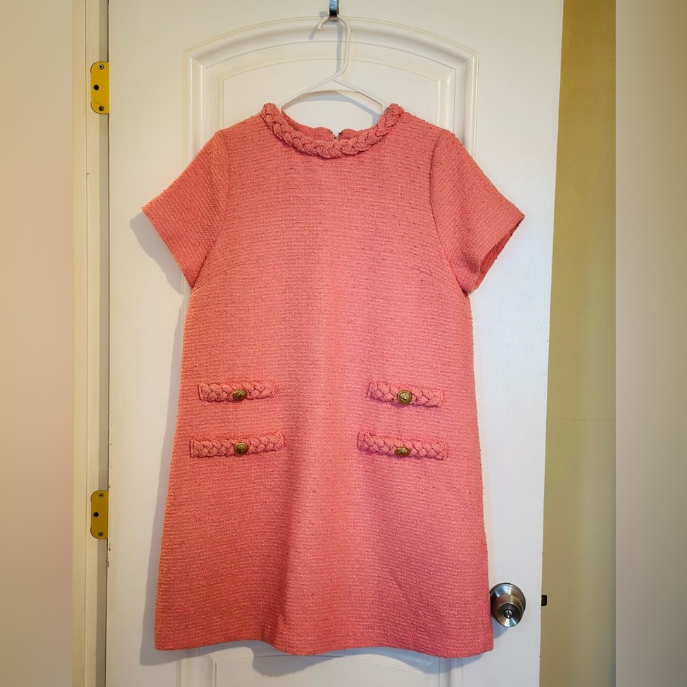 Tuckernuck Pink Braided Collar Midi Dress